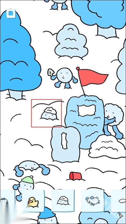 小云朵人所在位置标注