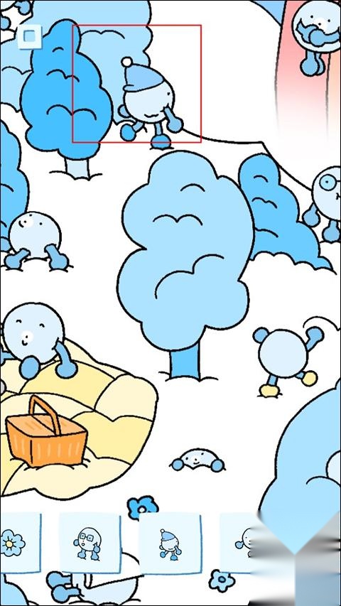 戴帽子小人所在位置标注