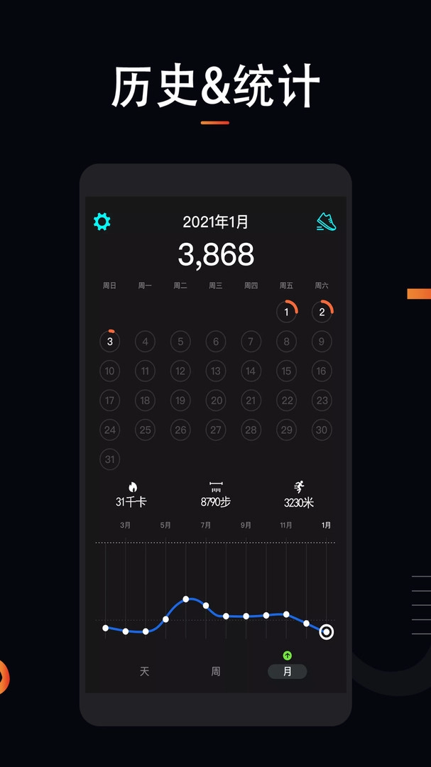 运动跑步计截图3