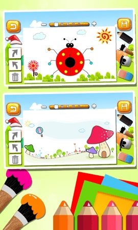 儿童涂鸦涂色简笔画