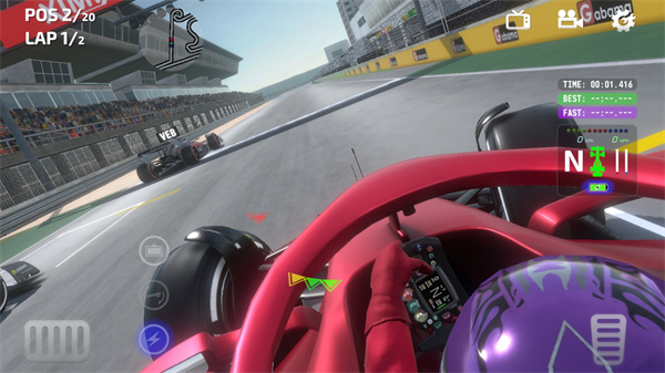 f1方程式赛车比赛起步场景