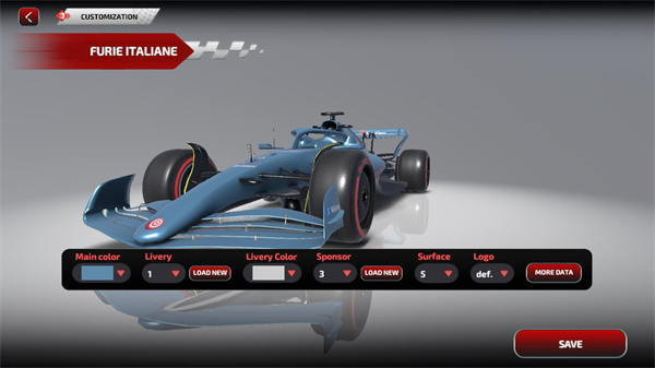 f1方程式赛车赛车改装界面