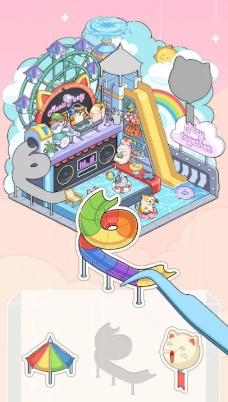 diy贴纸温馨小屋游戏图1