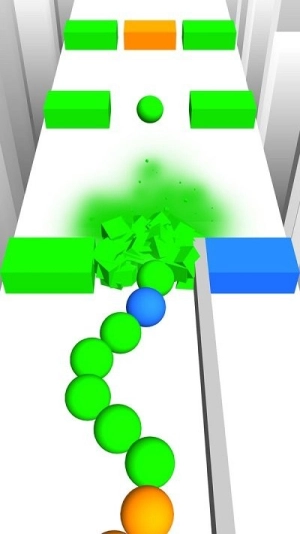 颜色球球蛇形撞击
