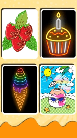 儿童画画水果涂色