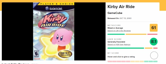 NS2独占游戏《星之卡比：天空骑士》评测将于明日解禁前作评分仅61分