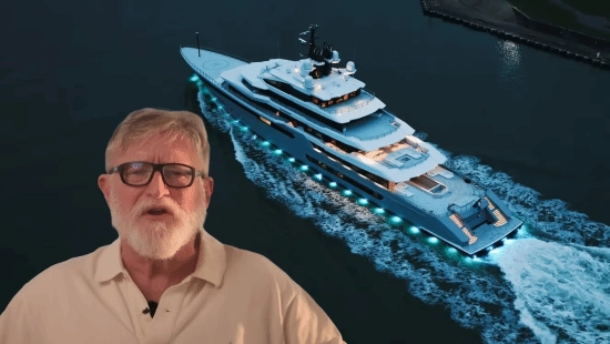 G胖斥资5亿美元打造的超级游艇官宣交付，艇内配备15台电竞专用PC及280英里电缆