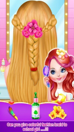 学校女孩时尚发型化妆图3