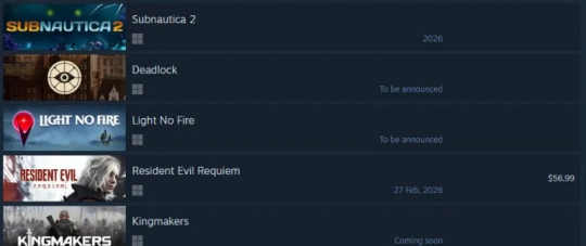 1.备受关注！《生化危机9：安魂曲》跻身Steam愿望单前五名