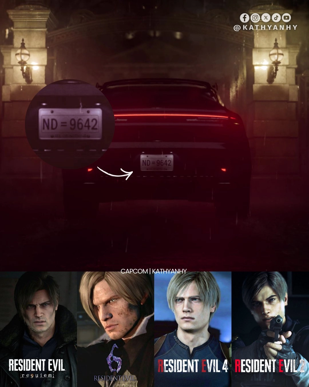 《生化危机9》中里昂的保时捷座驾，车牌号里藏着意想不到的彩蛋