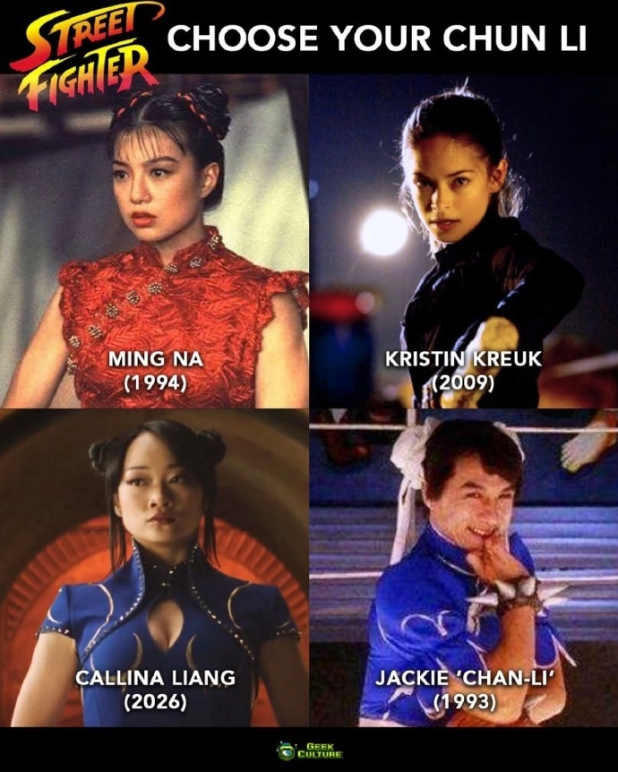 四个春丽形象，跨越三十年真人改编历程：成龙竟成难以超越的“标杆”