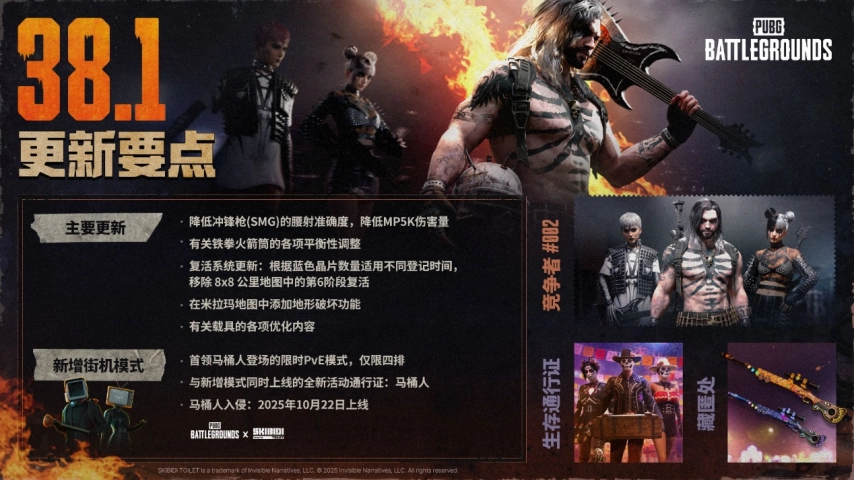 马桶人突袭《PUBG》，激战破碎米拉玛