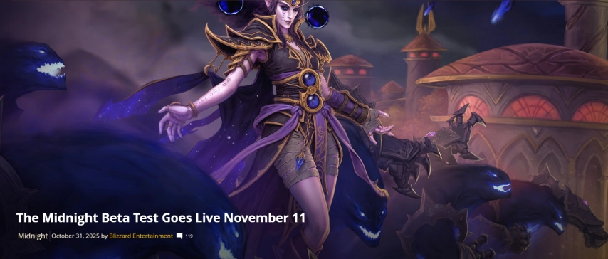 《魔兽世界》“至暗之夜”Beta测试定于11月12日开启