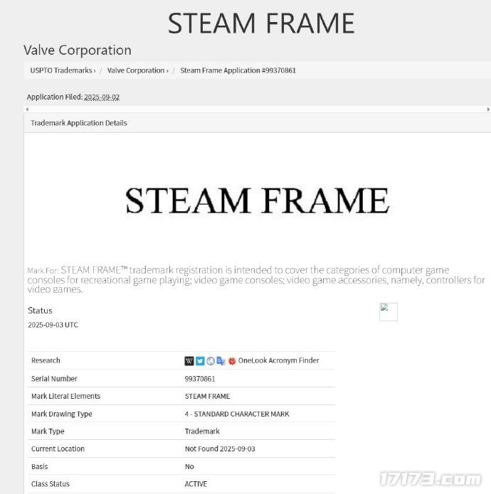 V社提交新商标SteamFrame注册申请，疑似计划再次进军游戏主机领域