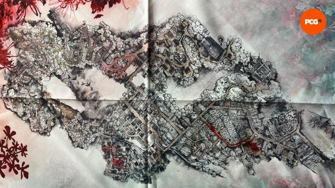 《寂静岭f》实体宣传地图曲折路径营造惊悚氛围