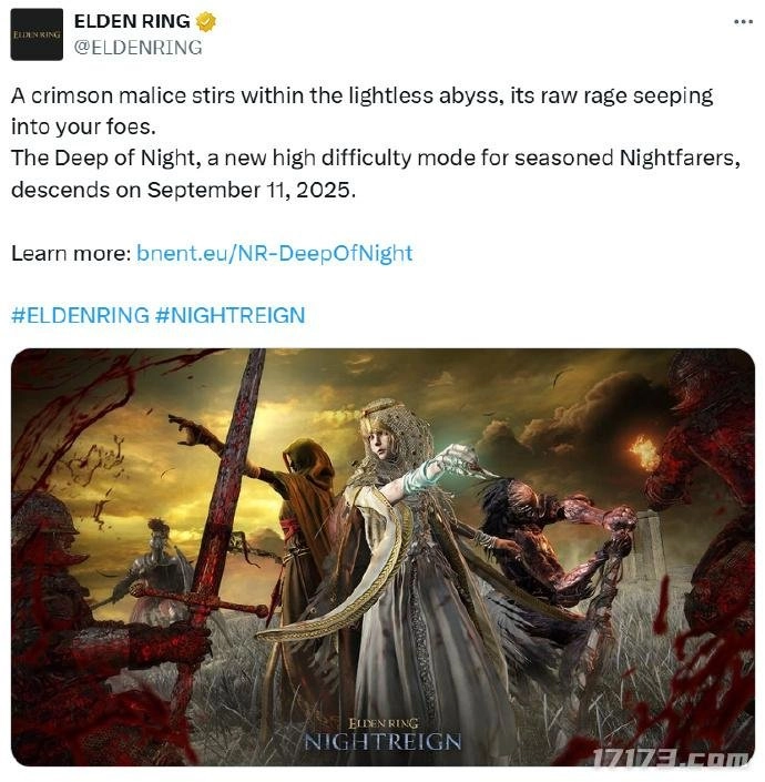 受苦体验再度升级！《艾尔登法环：黑夜君临》即将上线超高难度“深夜”模式