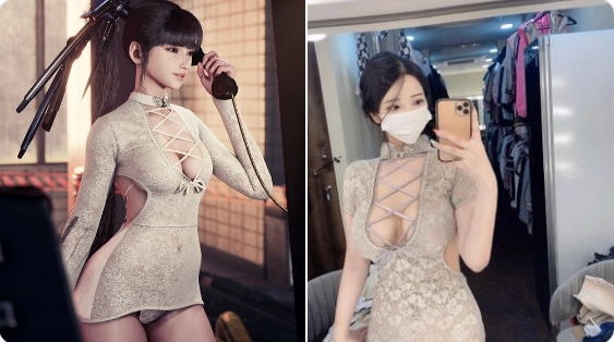 《剑星》体模已正式入驻B站，还上传了一组性感婚纱cos视频