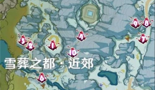 原神雪山绯红玉髓位置大全全收集攻略指南