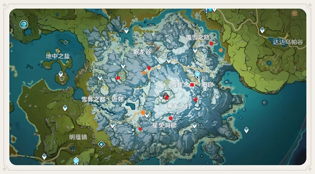 原神龙脊雪山石碑位置及全石碑收集指南