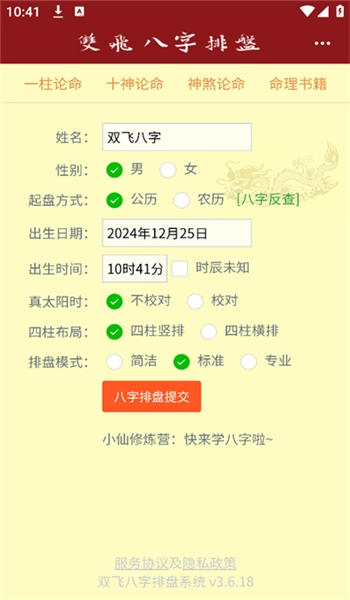 双飞八字排盘软件图4
