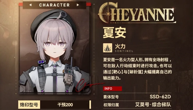 在少女前线2追放里，夏安这个角色值得玩家去抽取吗