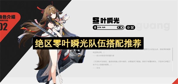 绝区零叶瞬光队伍搭配指南