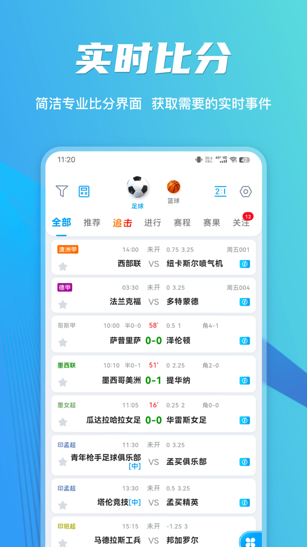闪电比分截图1