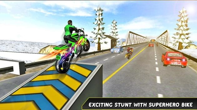 超级3D公路自行车特技(Super 3D Highway Bike Stunt)(3)