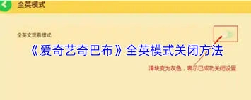 爱奇艺奇巴布全英模式的设置方法是什么