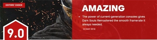 《黑暗之魂：重制版》斩获IGN9.0高分评价！反复游玩仍觉意犹未尽，沉浸感拉满