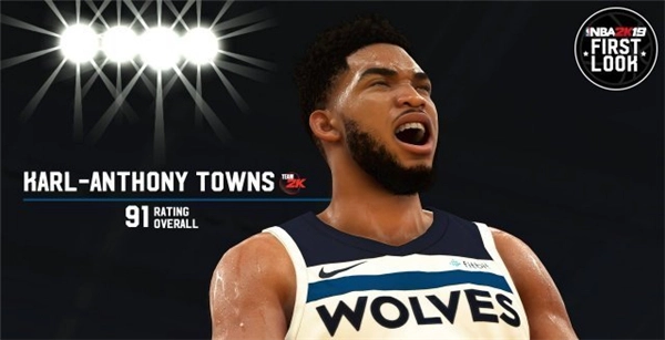 未来感拉满！《NBA2K19》中森林狼队唐斯能力值达91分，远超预期
