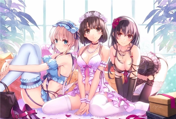 《路人女主的养成方法》加藤惠薄纱内衣手办粉色诱惑尽显魅力