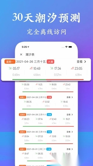 潮汐表软件图1