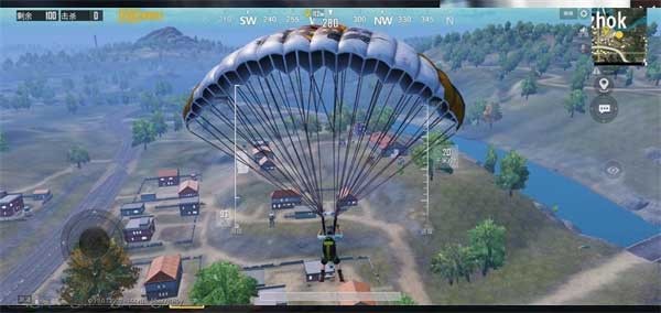 PUBG R城河流侧跳伞区域标记