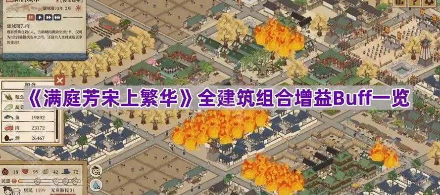 《满庭芳宋上繁华》建筑组合增益Buff完整汇总