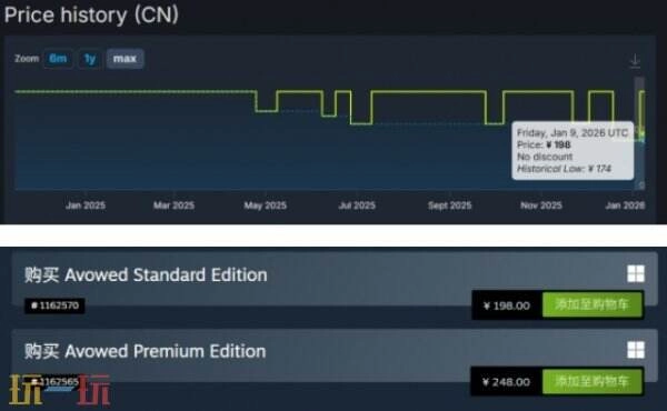 奇幻RPG游戏《宣誓》Steam平台价格变动标准版降价幅度达43%