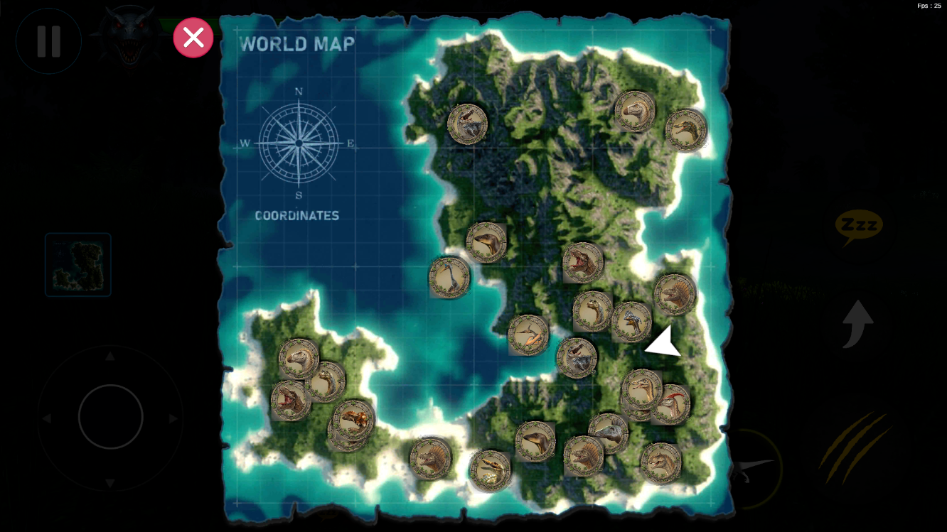 侏罗纪冲突地图界面