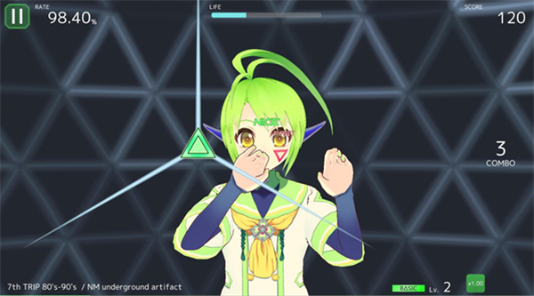 三角节拍游戏音符点击界面