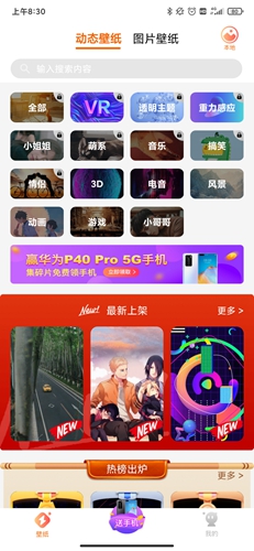 闪动壁纸首页界面