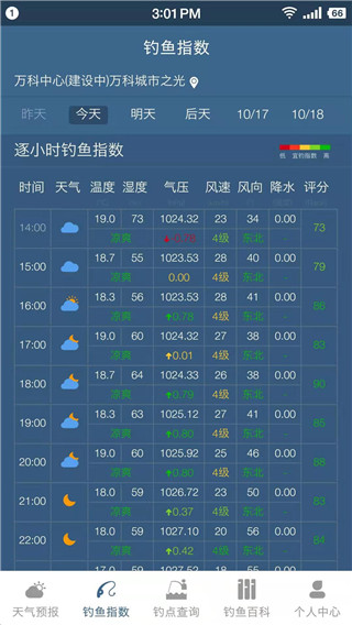 钓鱼指数查询界面