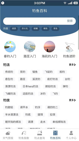 钓鱼百科界面