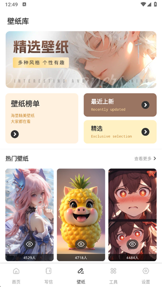嘉迪软件壁纸板块界面