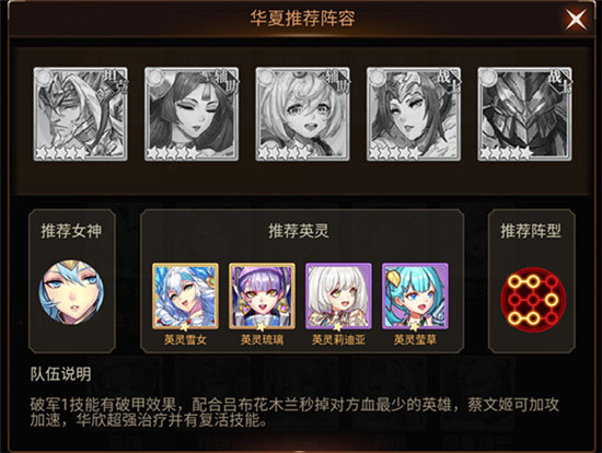 华夏阵容站位预览图