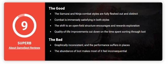 GS为《仁王3》给出9分的超高评价！该作成功重返系列巅峰水准