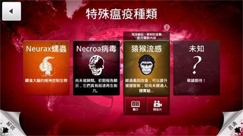 病毒属性升级界面展示