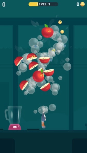 果汁碰撞切水果