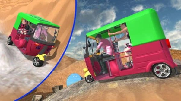 人力三轮车野外驾驶图1