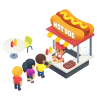 快餐店制作汉堡