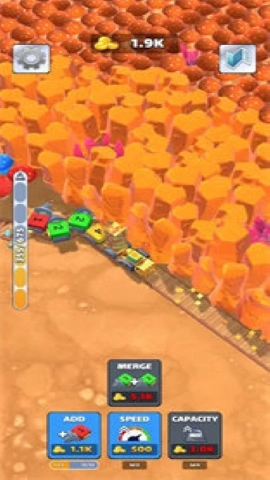 矿车合并放置狂热(Mine Cart Merge)游戏完整版