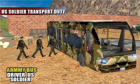 陆军巴士越野驾驶(Off Road Army Bus Driving:Soldier Transport Duty)